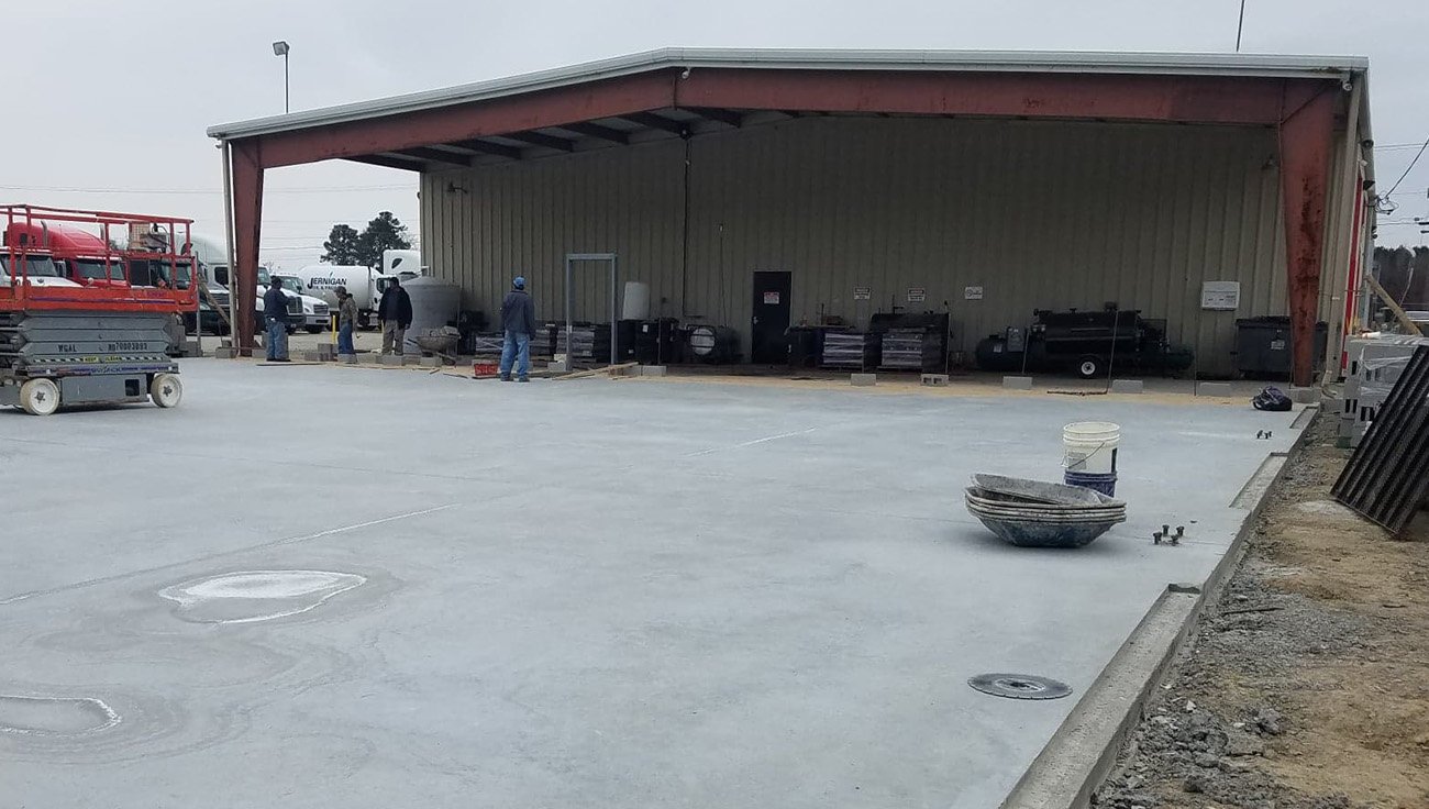 commercial concrete slab by pacheco custom masonry and concrete in north carolina