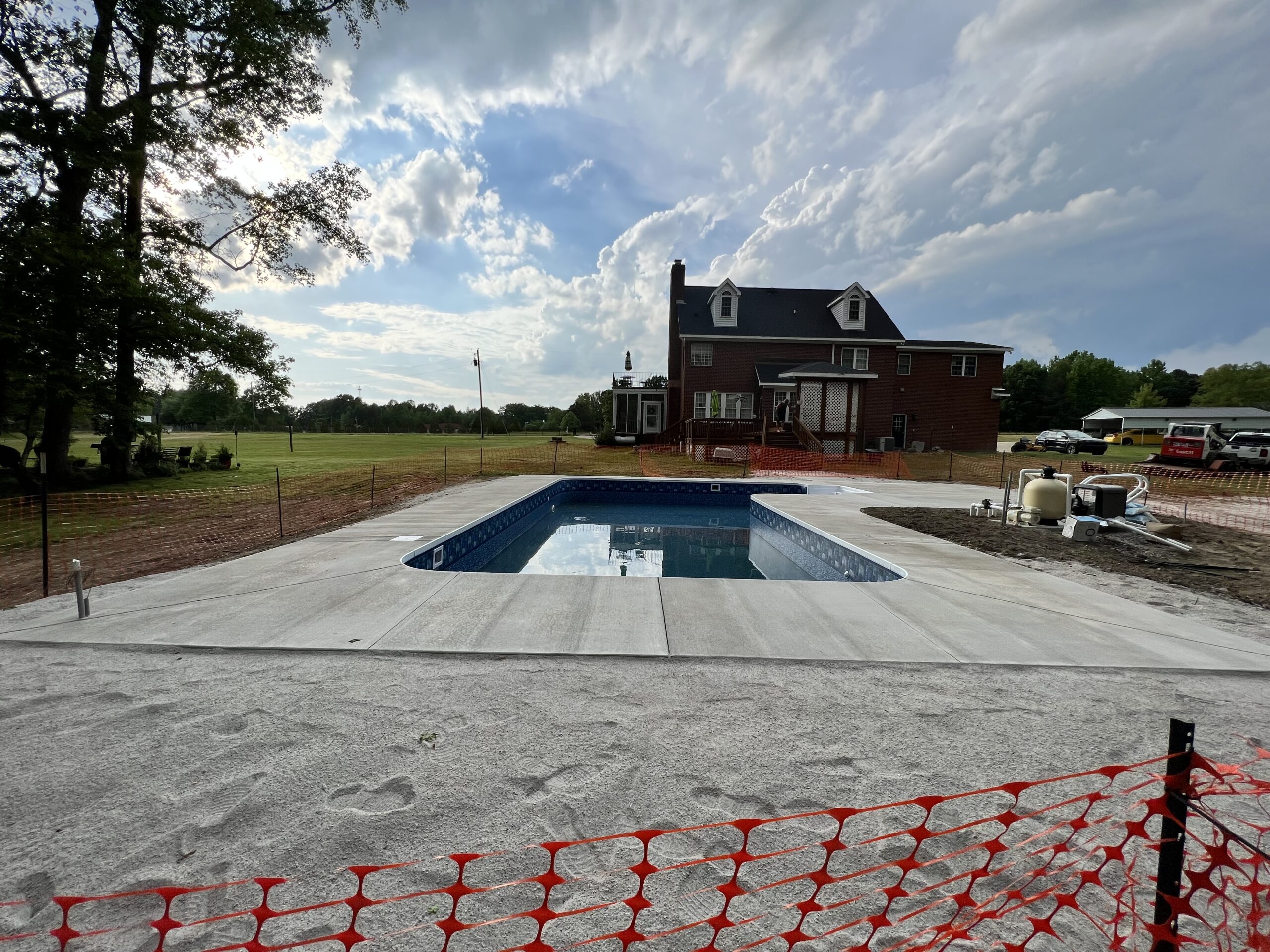 custom concrete pool deck in north carolina