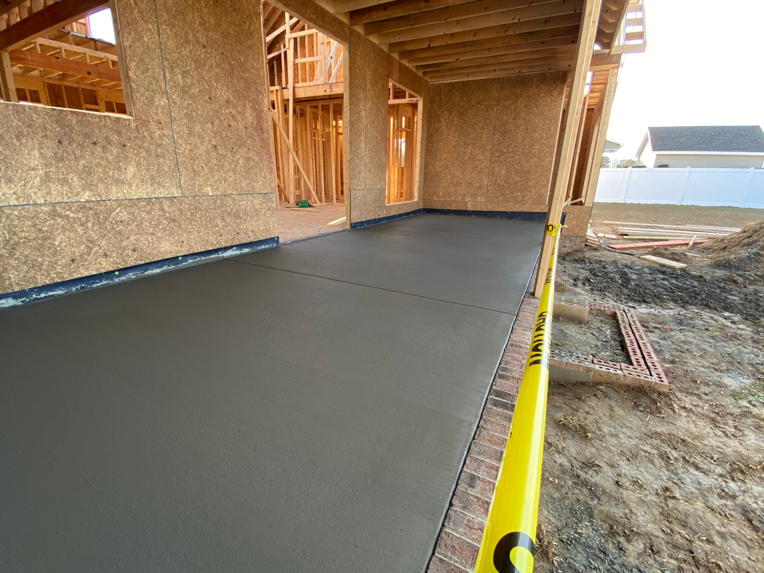 concrete and brick patio in north carolina
