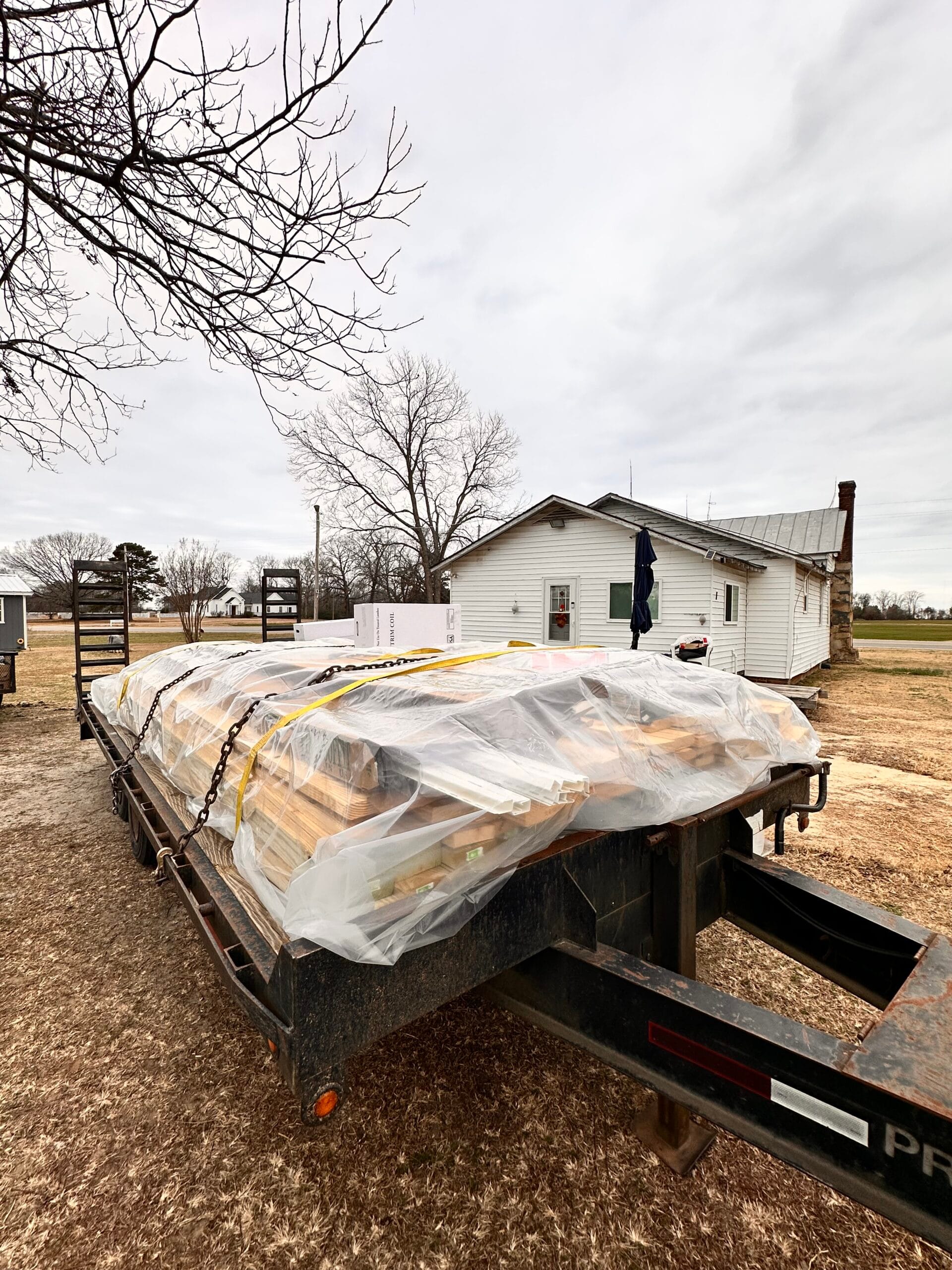 job site while doing custom composite desking in NC